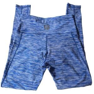 Neleus Sportswear Like New Small Blue & White Pockets Cropped High Rise Leggings
